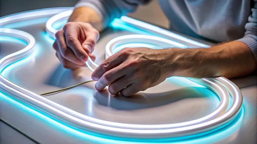 a close up of hands holding a string